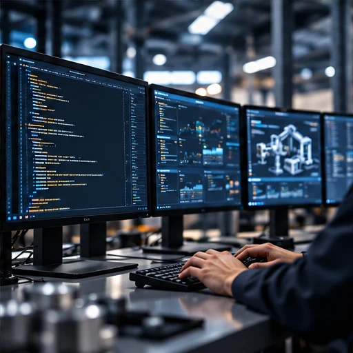 Software development workstation with multiple monitors